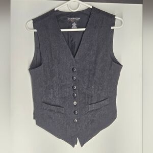 Metropolitan Women's Black Button Vest